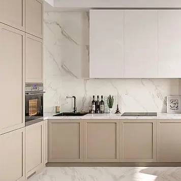 Бежевый кухонный гарнитур 216 Кухня под заказ 216