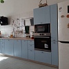 Нежно-голубой кухонный гарнитур